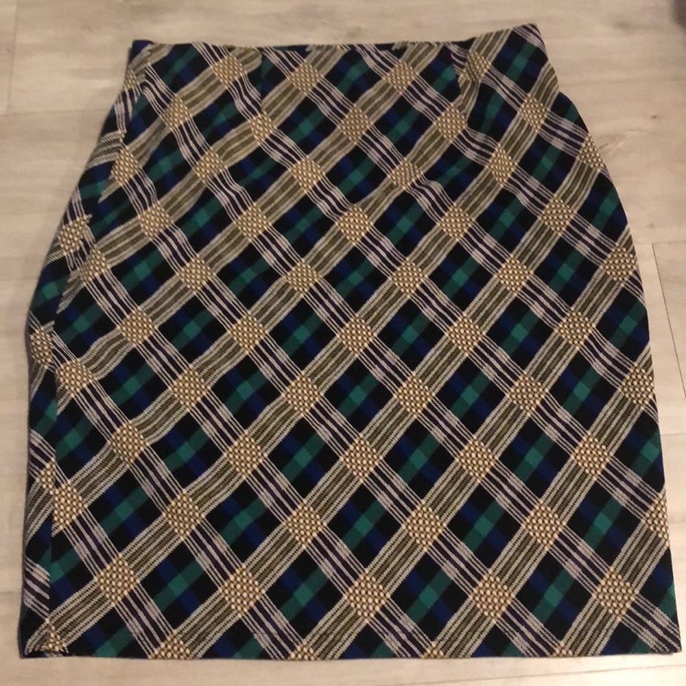 Plaid pencil skirt size XL